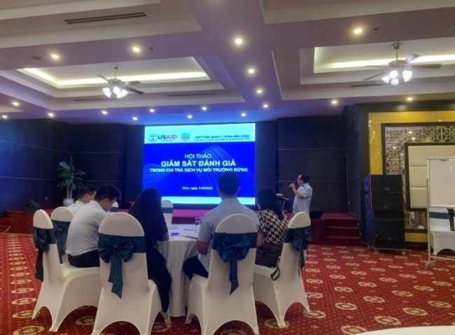 Tập huấn giám sát đánh giá trong chi trả dịch vụ môi trường rừng tại Nghệ An(PFES)