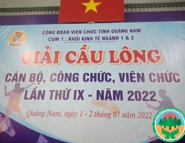 Giải cầu lông cán bộ viên chức lần thứ IX